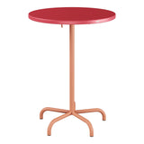 Schaffner Säntis Table haute rabattable ronde Ø80cm h:110cm – Rouge Érable 33 / Terracotta 84