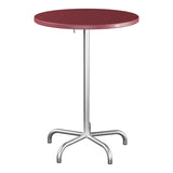 Schaffner Säntis Table haute rabattable ronde Ø80cm h:110cm – Bordeaux 38 / Galvanisé à chaud 02
