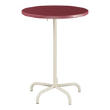 Schaffner Säntis Table haute rabattable ronde Ø80cm h:110cm – Bordeaux 38 / Sable Pastel 15