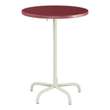 Schaffner Säntis Table haute rabattable ronde Ø80cm h:110cm – Bordeaux 38 / Vert Pastel 64