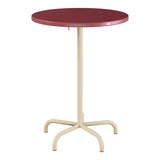 Schaffner Säntis Table haute rabattable ronde Ø80cm h:110cm – Bordeaux 38 / Marron Pastel 83