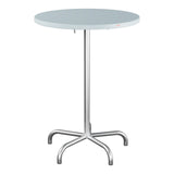 Schaffner Säntis Table haute rabattable ronde Ø80cm h:110cm – Bleu Pastel 51 / Galvanisé à chaud 02