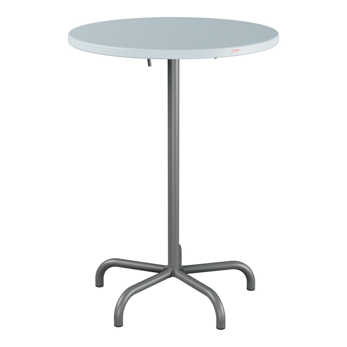 Schaffner Säntis Table haute rabattable ronde Ø80cm h:110cm – Bleu Pastel 51 / Graphite 73