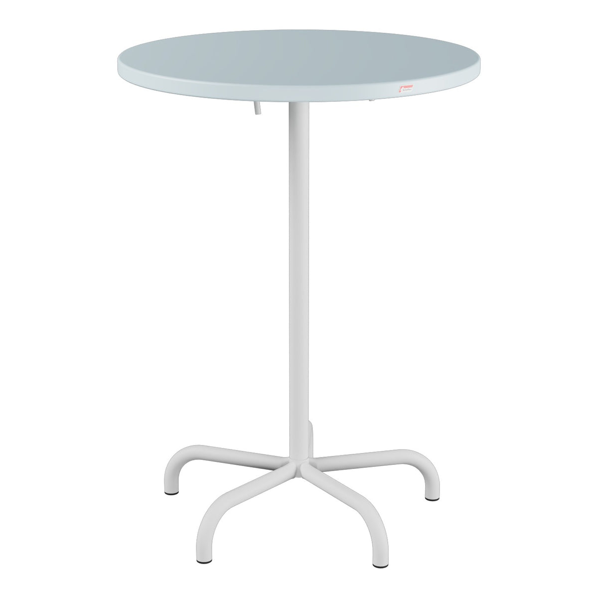 Schaffner Säntis Table haute rabattable ronde Ø80cm h:110cm – Bleu Pastel 51 / Gris Argent 78