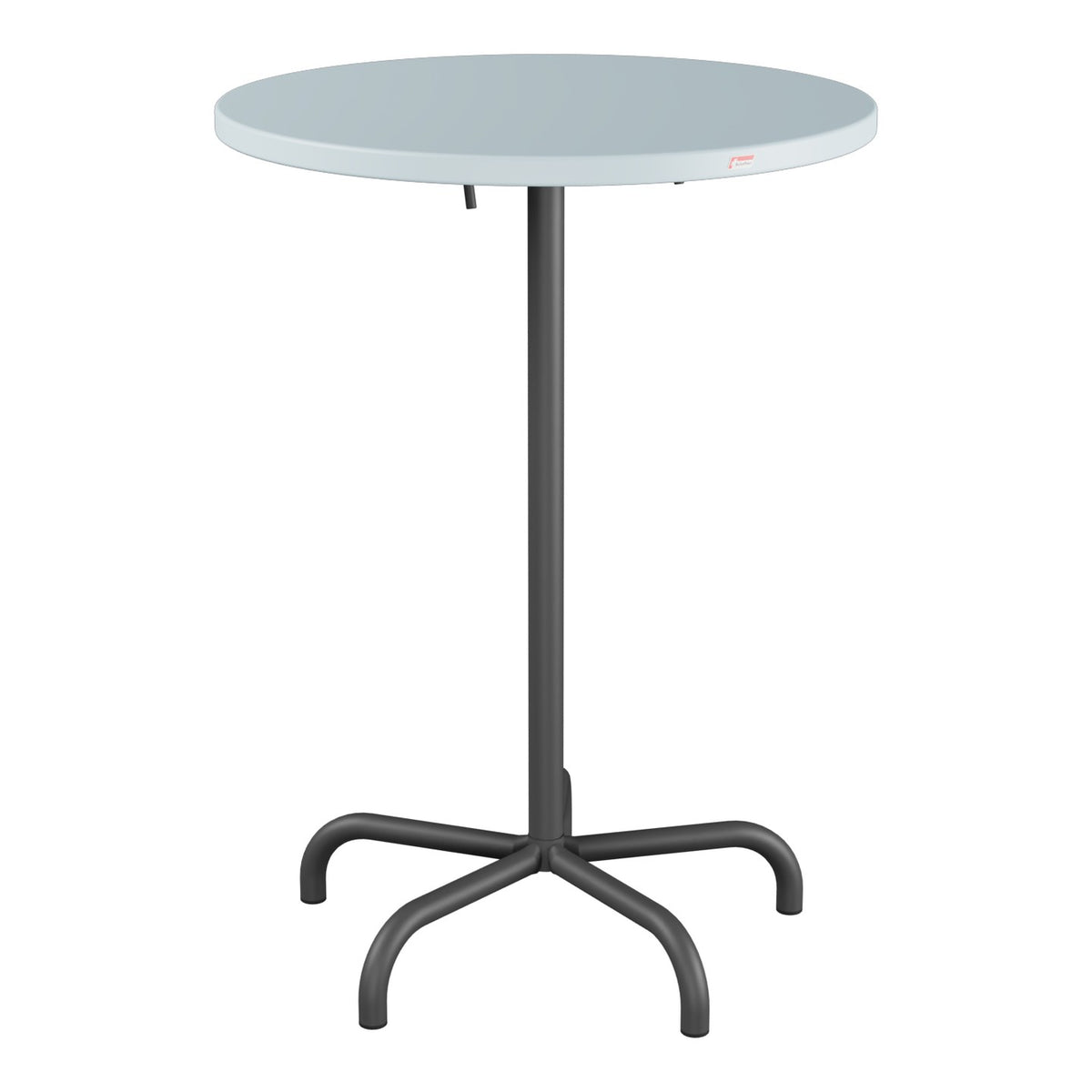Schaffner Säntis Table haute rabattable ronde Ø80cm h:110cm – Bleu Pastel 51 / Noir 91