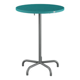 Schaffner Säntis Table haute rabattable ronde Ø80cm h:110cm – Bleu Kali 56 / Graphite 73