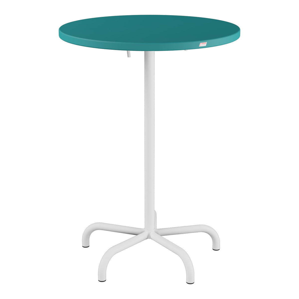 Schaffner Säntis Table haute rabattable ronde Ø80cm h:110cm – Bleu Kali 56 / Blanc 90