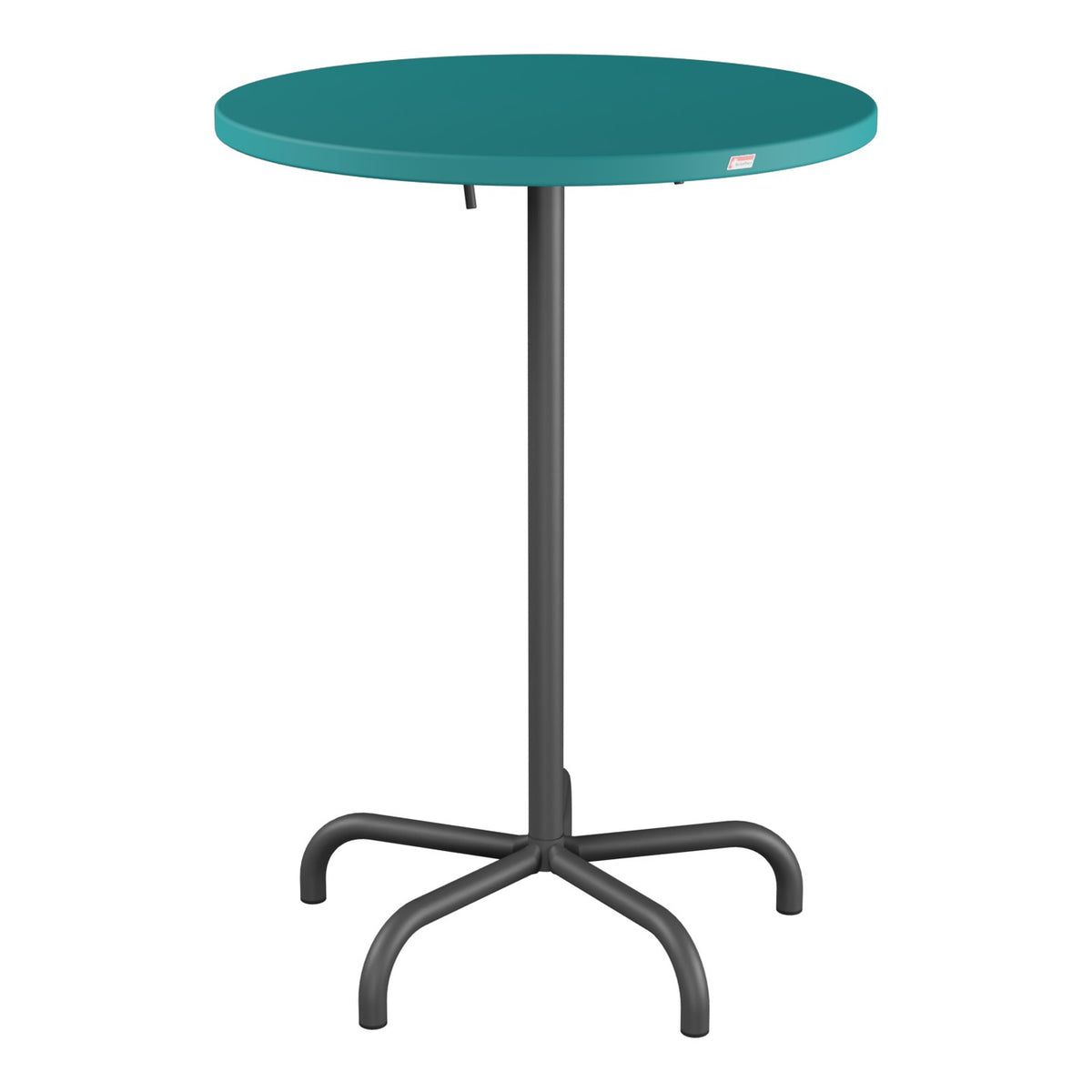 Schaffner Säntis Table haute rabattable ronde Ø80cm h:110cm – Bleu Kali 56 / Noir 91