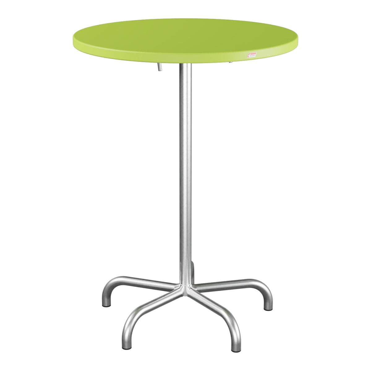 Schaffner Säntis Table haute rabattable ronde Ø80cm h:110cm – Vert clair 63 / Galvanisé à chaud 02
