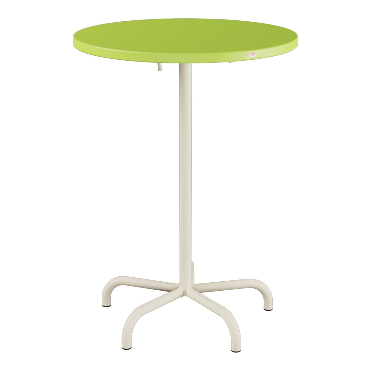Schaffner Säntis Table haute rabattable ronde Ø80cm h:110cm – Vert clair 63 / Sable Pastel 15