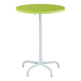 Schaffner Säntis Table haute rabattable ronde Ø80cm h:110cm – Vert clair 63 / Bleu Pastel 51