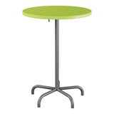 Schaffner Säntis Table haute rabattable ronde Ø80cm h:110cm – Vert clair 63 / Graphite 73