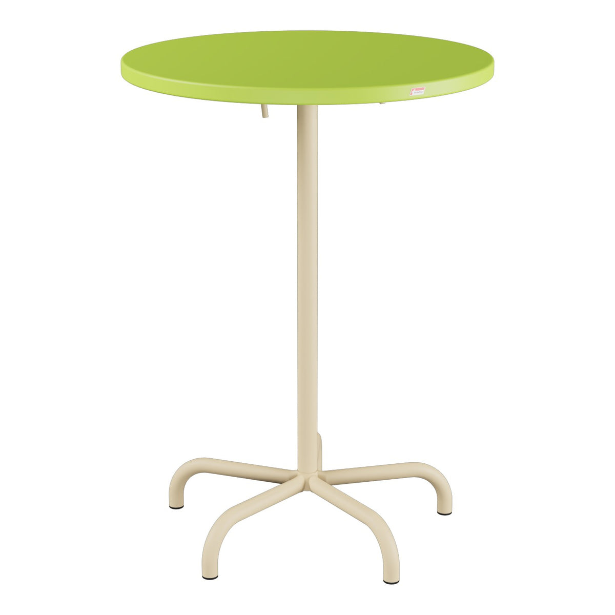 Schaffner Säntis Table haute rabattable ronde Ø80cm h:110cm – Vert clair 63 / Marron Pastel 83