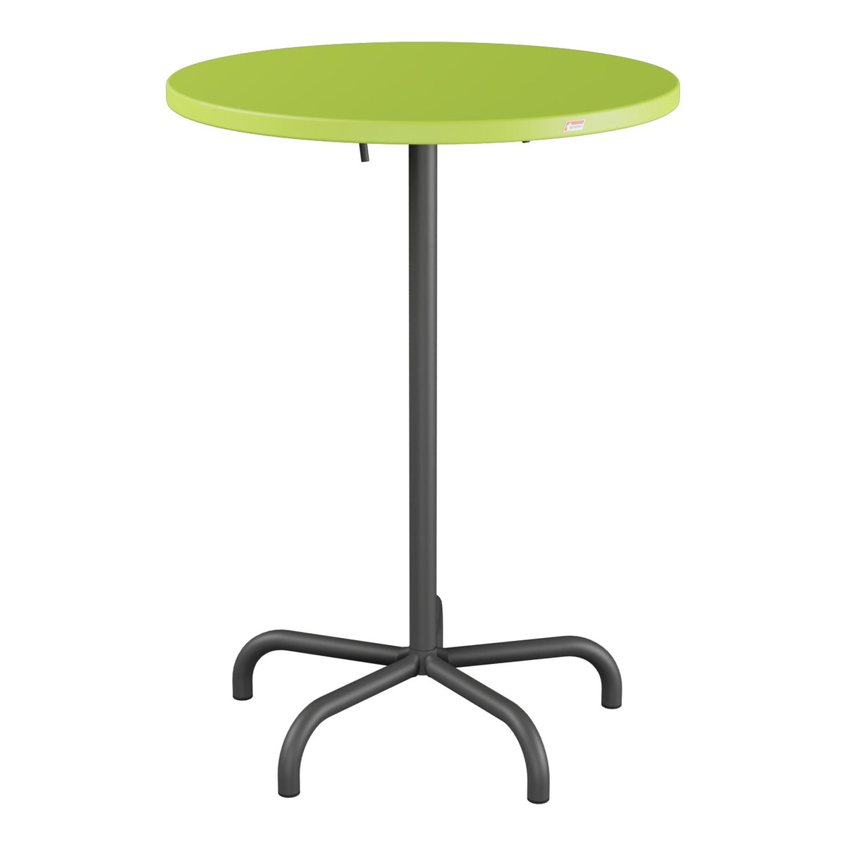 Schaffner Säntis Table haute rabattable ronde Ø80cm h:110cm – Vert clair 63 / Noir 91