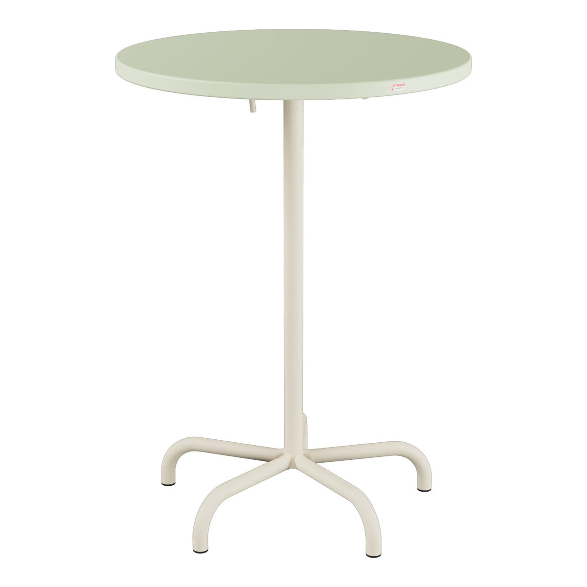 Schaffner Säntis Table haute rabattable ronde Ø80cm h:110cm – Vert Pastel 64 / Sable Pastel 15