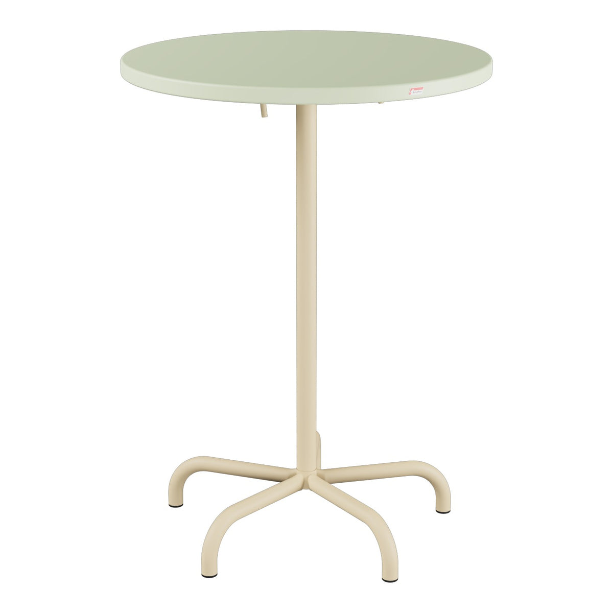 Schaffner Säntis Table haute rabattable ronde Ø80cm h:110cm – Vert Pastel 64 / Marron Pastel 83