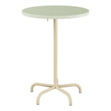 Schaffner Säntis Table haute rabattable ronde Ø80cm h:110cm – Vert Pastel 64 / Marron Pastel 83