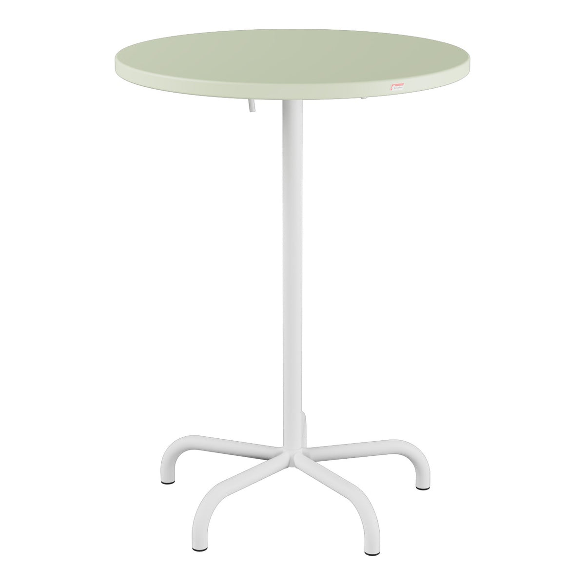 Schaffner Säntis Table haute rabattable ronde Ø80cm h:110cm – Vert Pastel 64 / Blanc 90