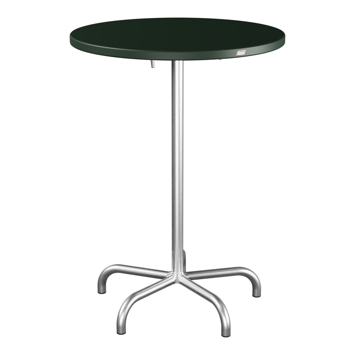 Schaffner Säntis Table haute rabattable ronde Ø80cm h:110cm – Vert Sapin 66 / Galvanisé à chaud 02