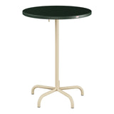 Schaffner Säntis Table haute rabattable ronde Ø80cm h:110cm – Vert Sapin 66 / Marron Pastel 83
