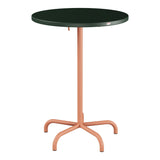 Schaffner Säntis Table haute rabattable ronde Ø80cm h:110cm – Vert Sapin 66 / Terracotta 84