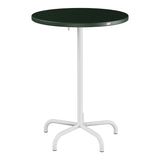 Schaffner Säntis Table haute rabattable ronde Ø80cm h:110cm – Vert Sapin 66 / Blanc 90