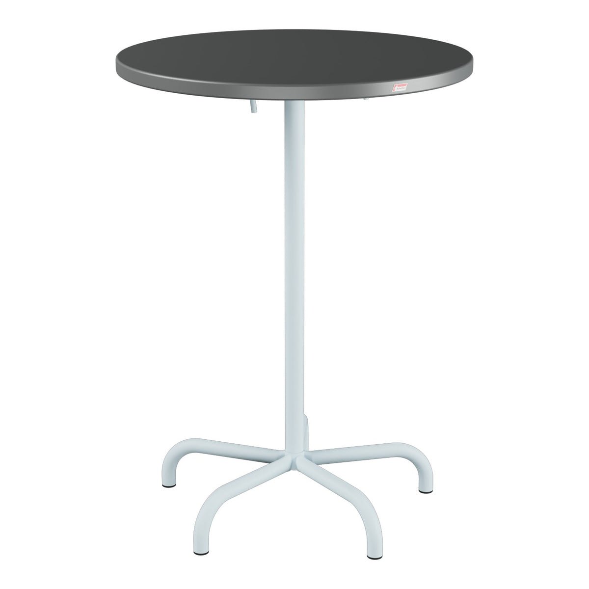 Schaffner Säntis Table haute rabattable ronde Ø80cm h:110cm – Graphite 73 / Bleu Pastel 51