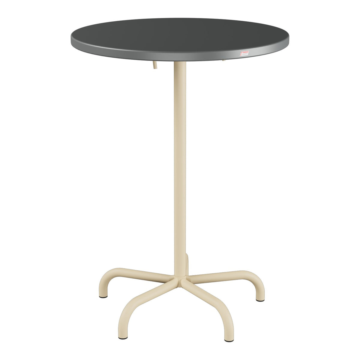 Schaffner Säntis Table haute rabattable ronde Ø80cm h:110cm – Graphite 73 / Marron Pastel 83