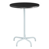 Schaffner Säntis Table haute rabattable ronde Ø80cm h:110cm – Anthracite 77 / Bleu Pastel 51