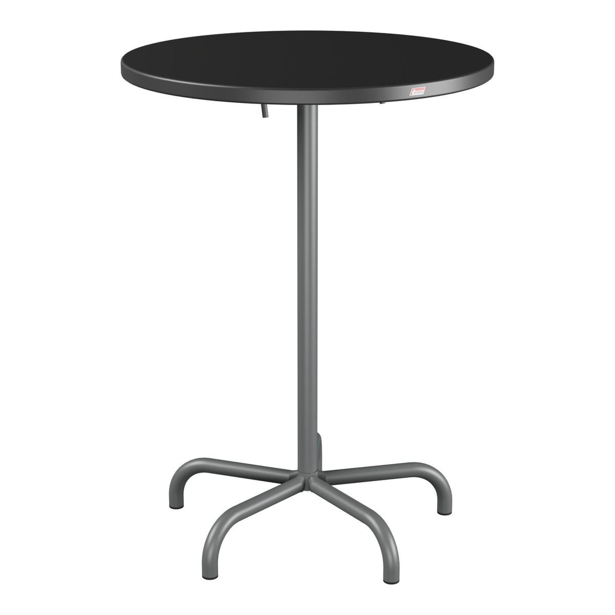 Schaffner Säntis Table haute rabattable ronde Ø80cm h:110cm – Anthracite 77 / Graphite 73