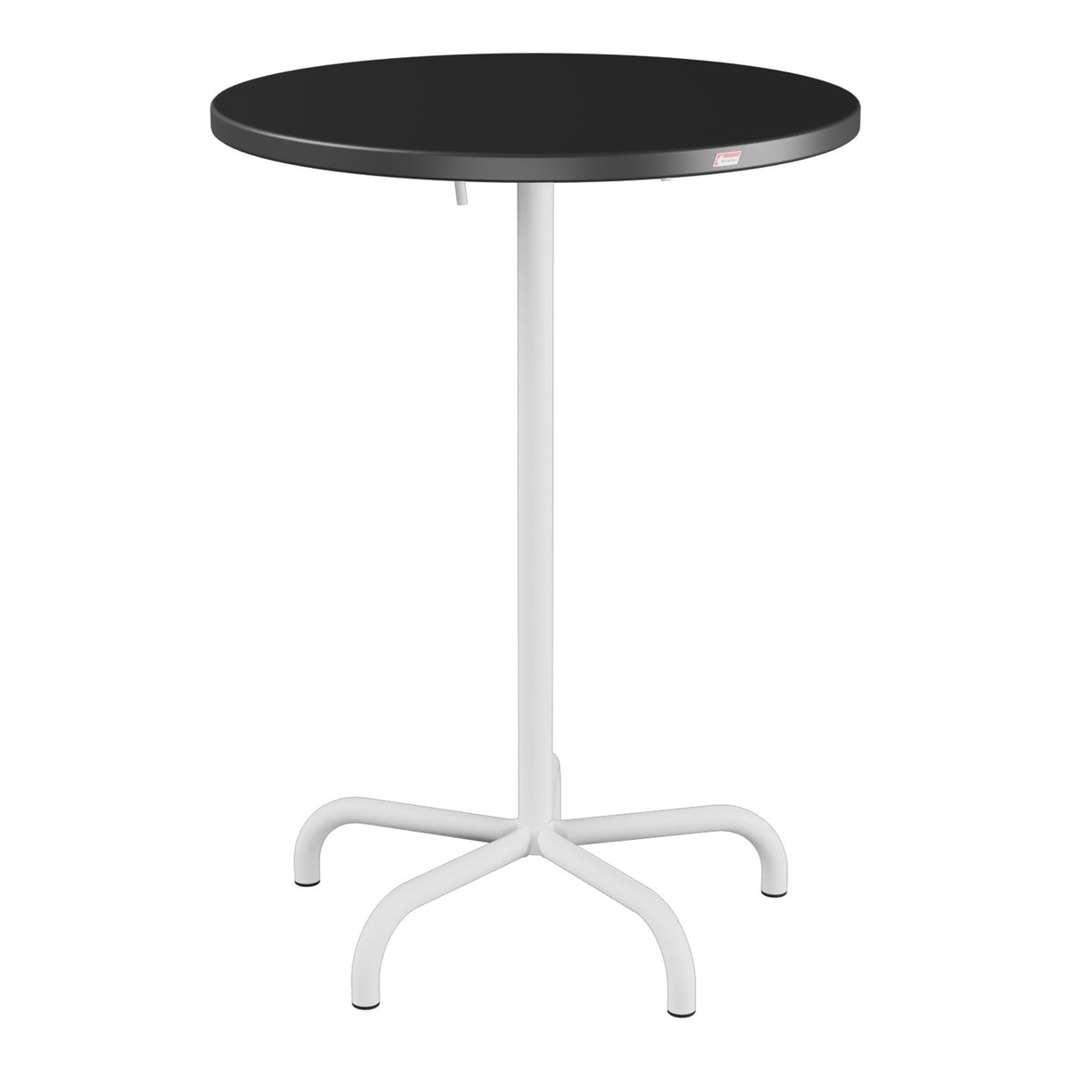 Schaffner Säntis Table haute rabattable ronde Ø80cm h:110cm – Anthracite 77 / Blanc 90