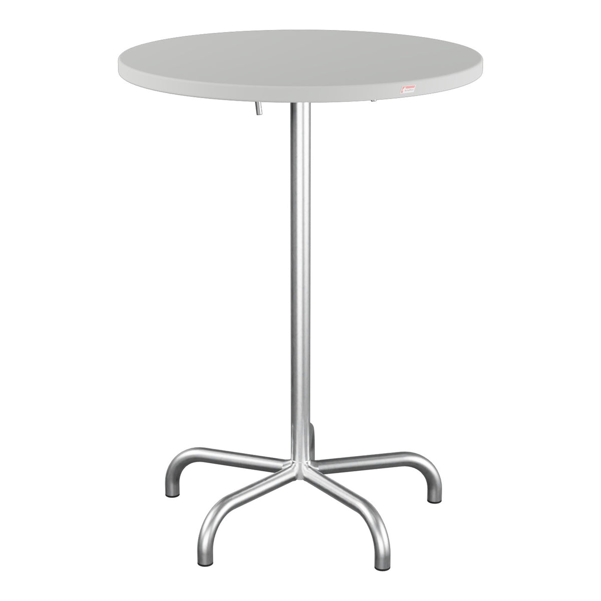 Schaffner Säntis Table haute rabattable ronde Ø80cm h:110cm – Gris Argent 78 / Galvanisé à chaud 02