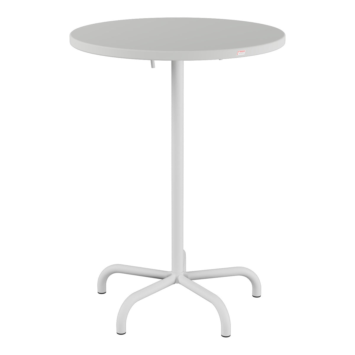 Schaffner Säntis Table haute rabattable ronde Ø80cm h:110cm – Gris Argent 78 / Gris Argent 78