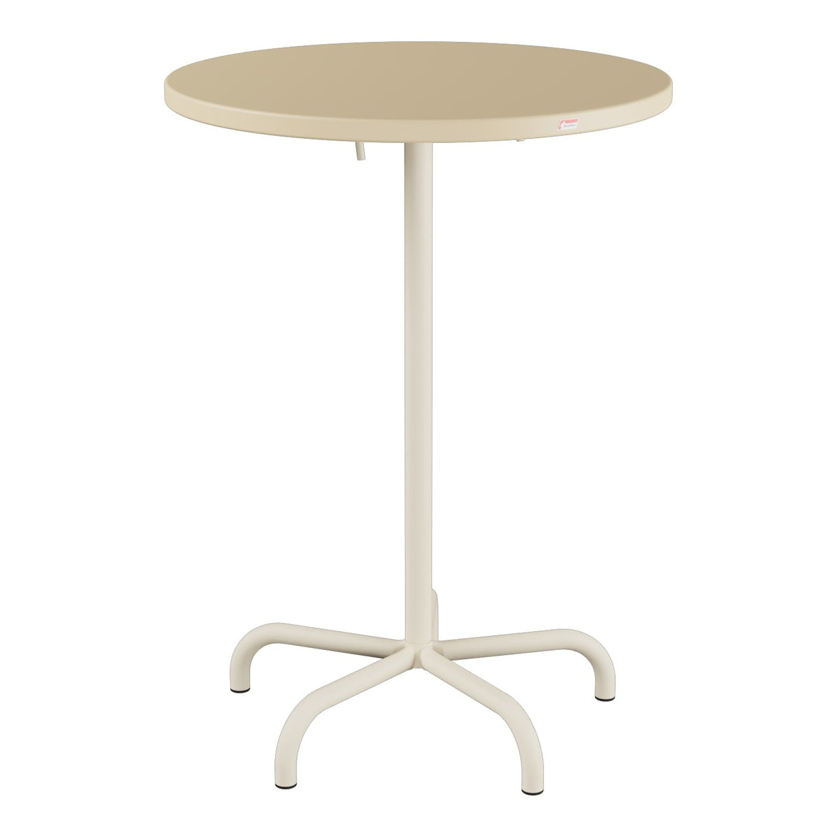 Schaffner Säntis Table haute rabattable ronde Ø80cm h:110cm – Marron Pastel 83 / Sable Pastel 15