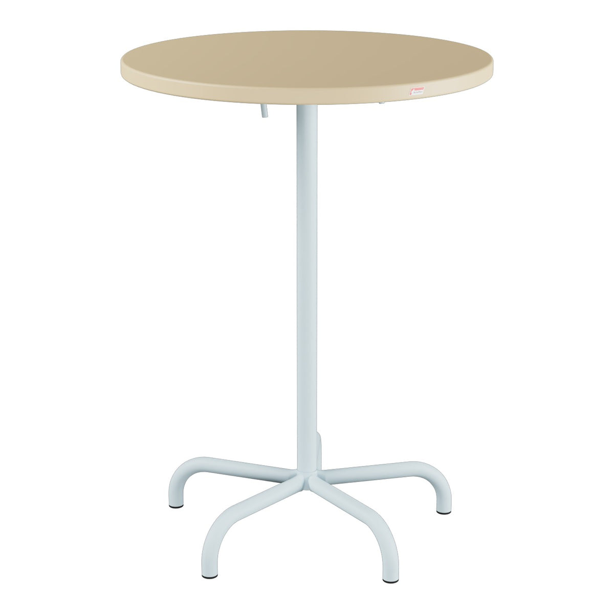 Schaffner Säntis Table haute rabattable ronde Ø80cm h:110cm – Marron Pastel 83 / Bleu Pastel 51