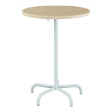 Schaffner Säntis Table haute rabattable ronde Ø80cm h:110cm – Marron Pastel 83 / Bleu Pastel 51