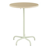 Schaffner Säntis Table haute rabattable ronde Ø80cm h:110cm – Marron Pastel 83 / Vert Pastel 64
