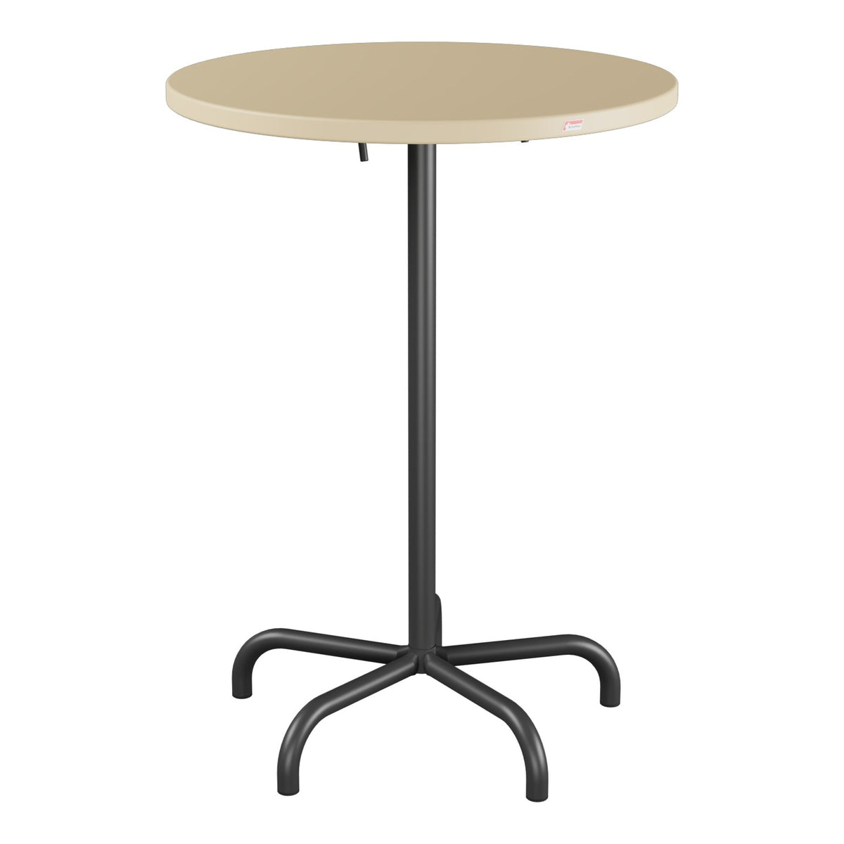 Schaffner Säntis Table haute rabattable ronde Ø80cm h:110cm – Marron Pastel 83 / Anthracite 77
