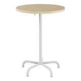 Schaffner Säntis Table haute rabattable ronde Ø80cm h:110cm – Marron Pastel 83 / Gris Argent 78