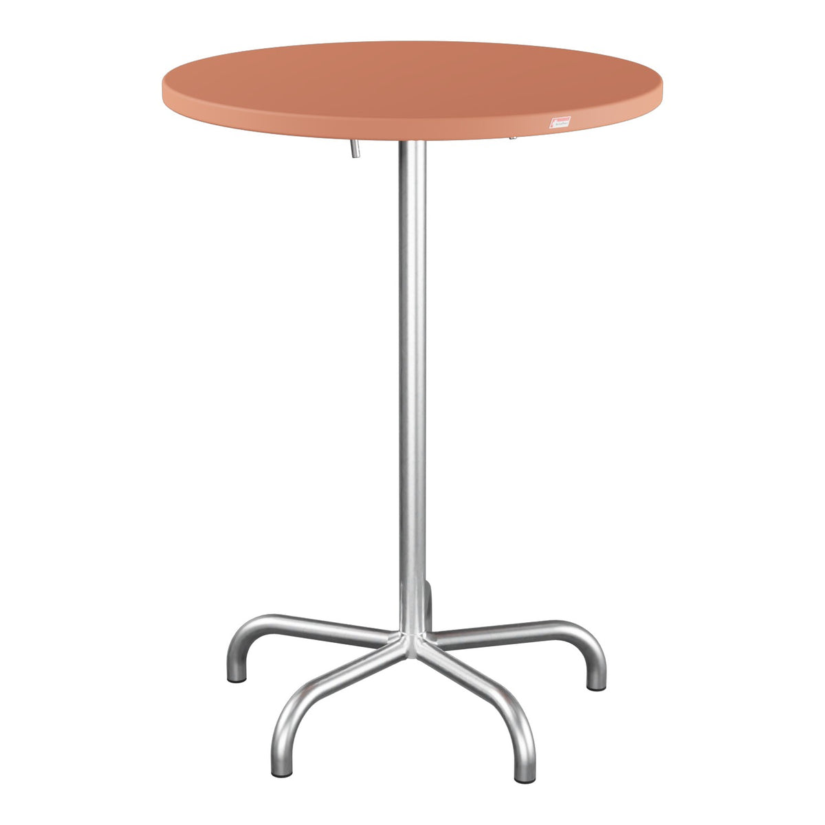 Schaffner Säntis Table haute rabattable ronde Ø80cm h:110cm – Terracotta 84 / Galvanisé à chaud 02
