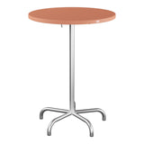Schaffner Säntis Table haute rabattable ronde Ø80cm h:110cm – Terracotta 84 / Galvanisé à chaud 02
