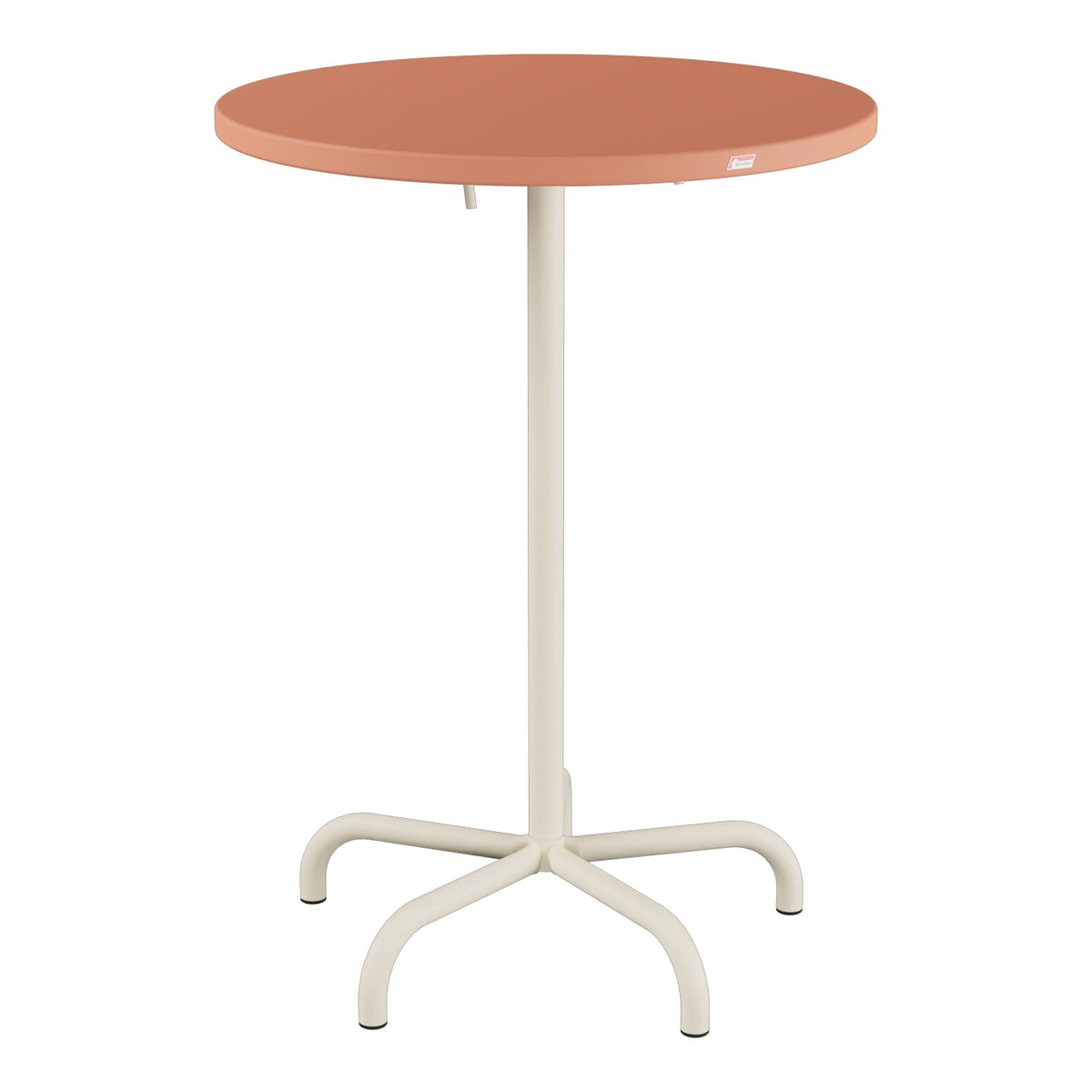 Schaffner Säntis Table haute rabattable ronde Ø80cm h:110cm – Terracotta 84 / Sable Pastel 15