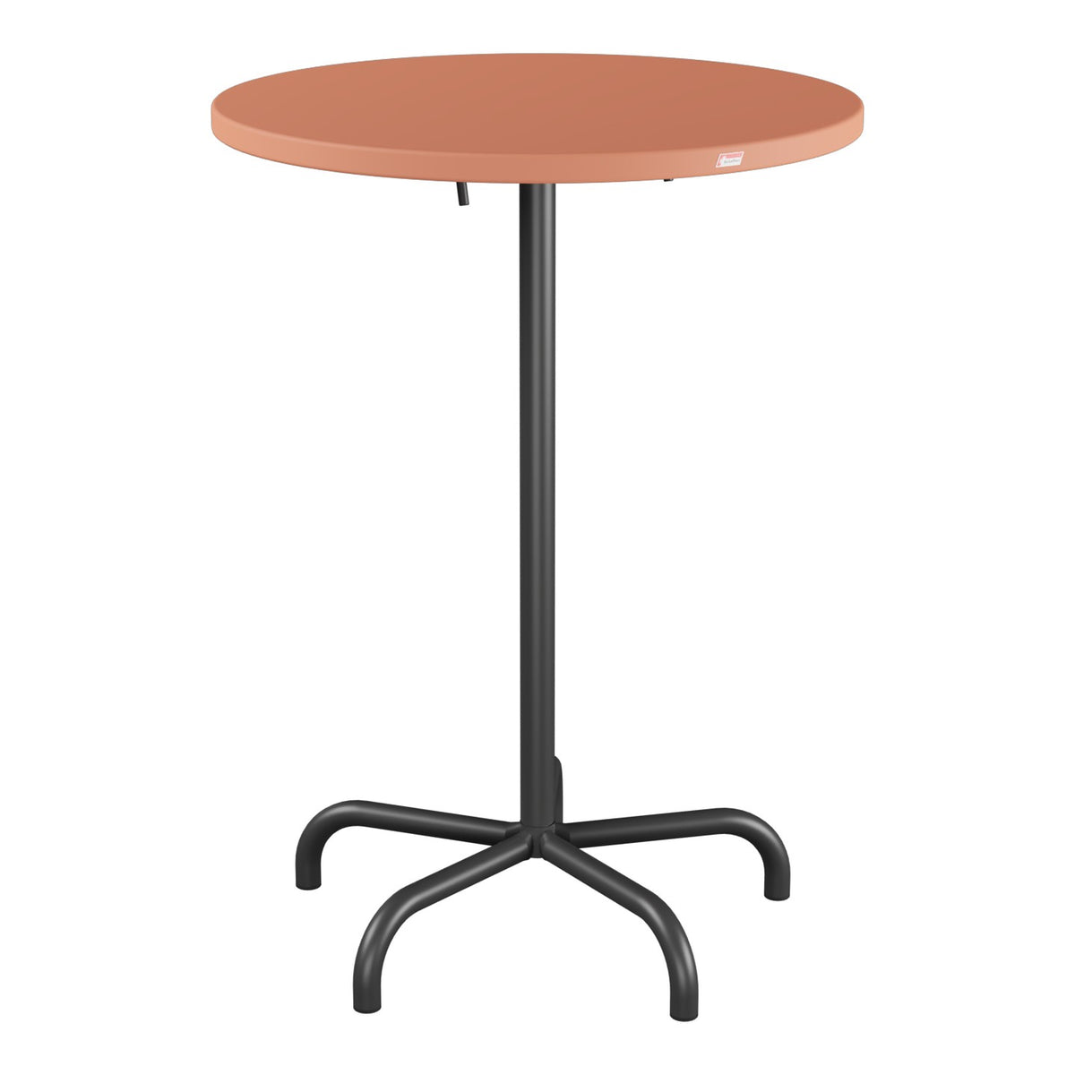 Schaffner Säntis Table haute rabattable ronde Ø80cm h:110cm – Terracotta 84 / Anthracite 77