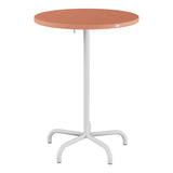 Schaffner Säntis Table haute rabattable ronde Ø80cm h:110cm – Terracotta 84 / Gris Argent 78