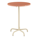 Schaffner Säntis Table haute rabattable ronde Ø80cm h:110cm – Terracotta 84 / Marron Pastel 83