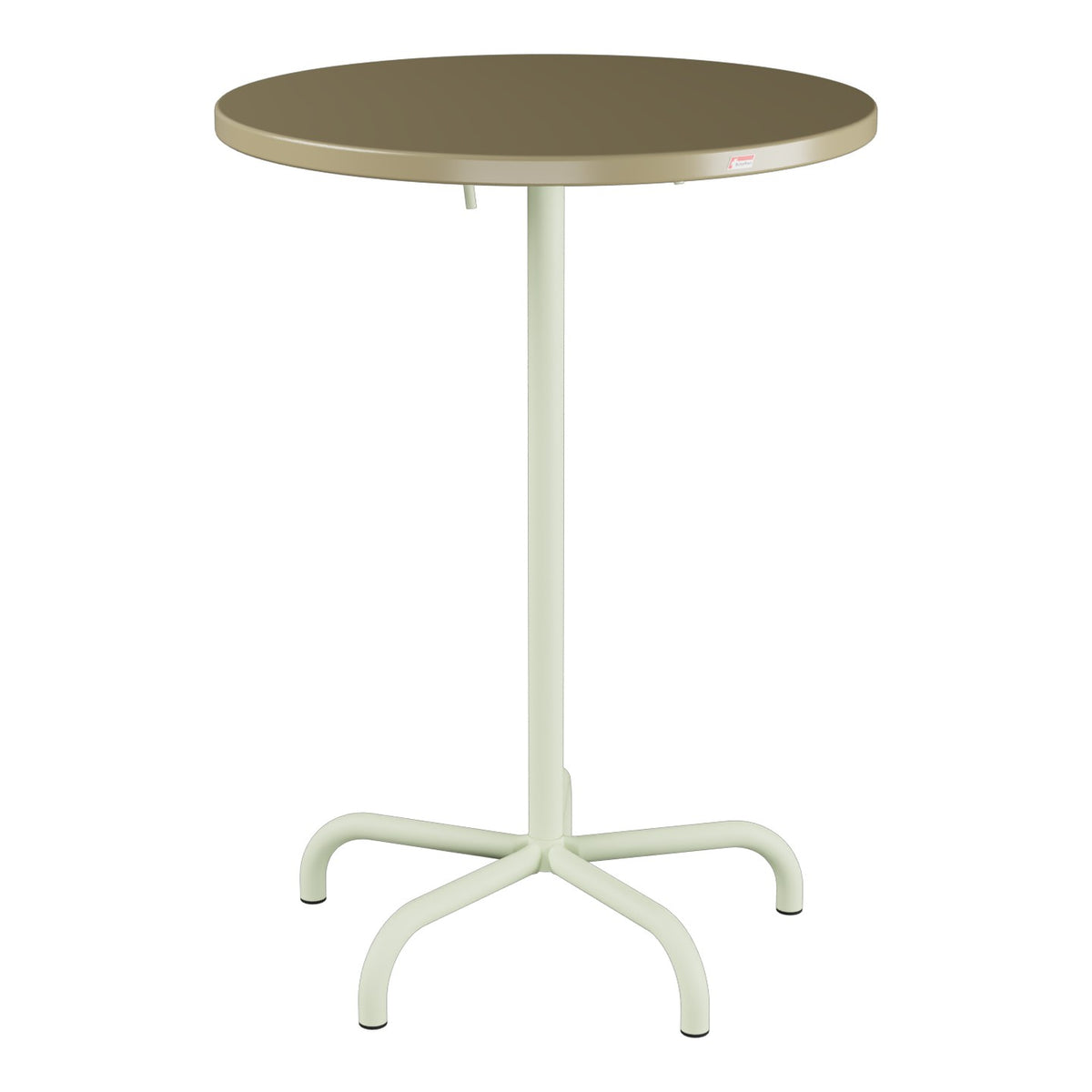 Schaffner Säntis Table haute rabattable ronde Ø80cm h:110cm – Champagne 85 / Vert Pastel 64