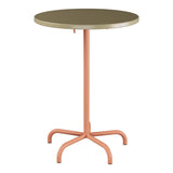 Schaffner Säntis Table haute rabattable ronde Ø80cm h:110cm – Champagne 85 / Terracotta 84