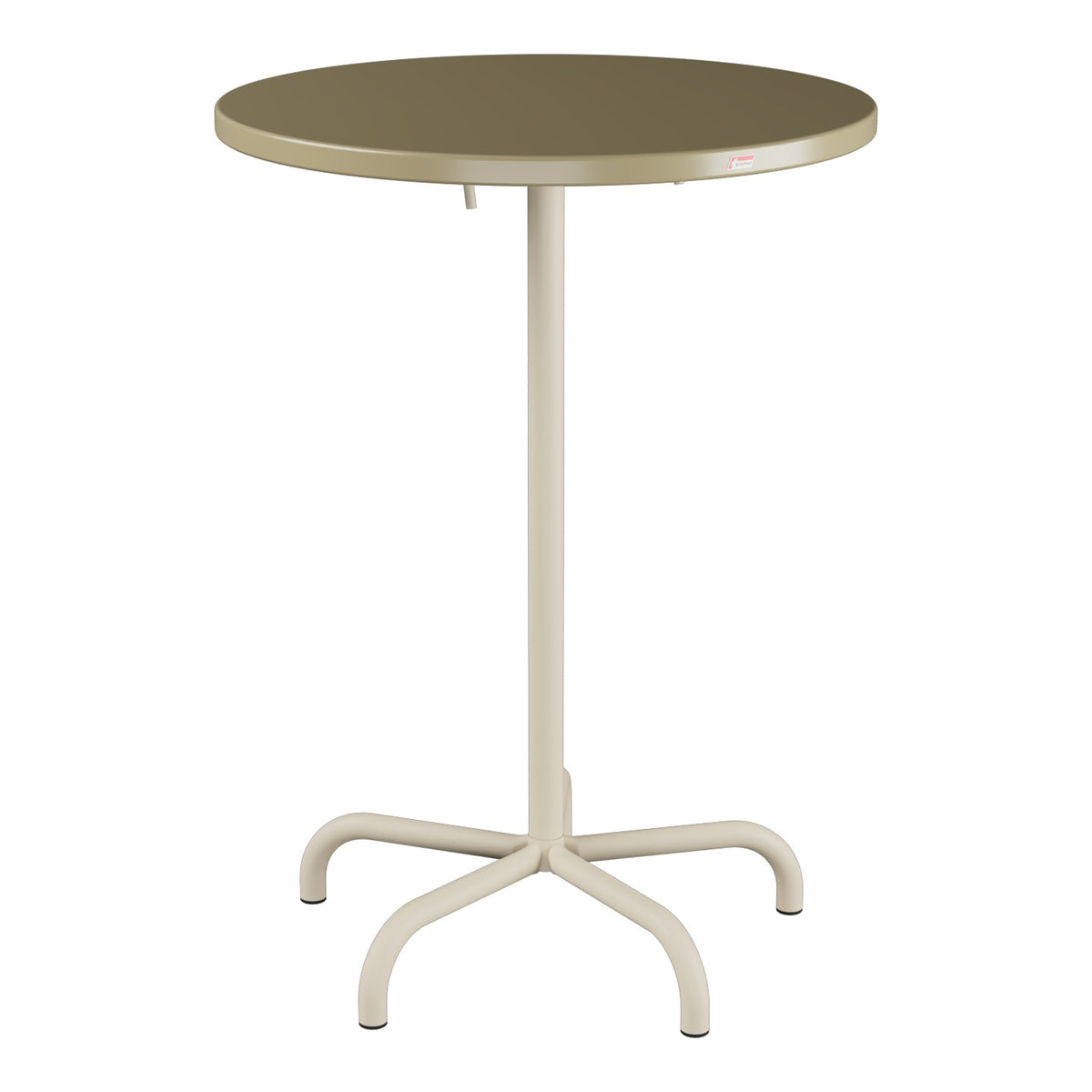 Schaffner Säntis Table haute rabattable ronde Ø80cm h:110cm – Champagne 85 / Champagne 85