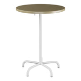 Schaffner Säntis Table haute rabattable ronde Ø80cm h:110cm – Champagne 85 / Blanc 90