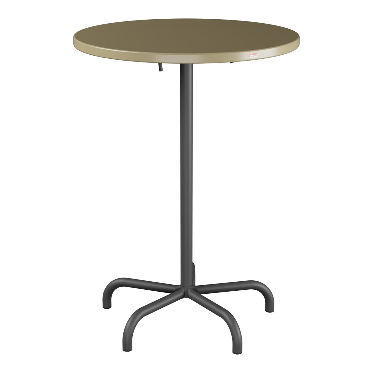 Schaffner Säntis Table haute rabattable ronde Ø80cm h:110cm – Champagne 85 / Noir 91
